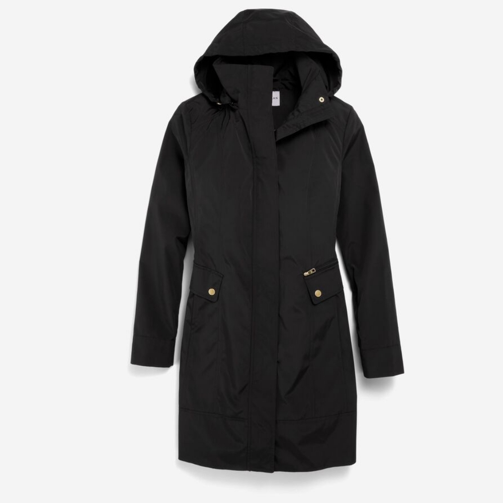 XS/TP Cole Haan Women's Packable Rain Jacket with Hood and Bow XS/TP - Picture 12 of 13